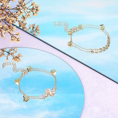 10Pcs Brass Curb Chains Bracelet Making AJEW-UN0001-19-1