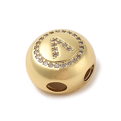 Rack Plating Brass & Cubic Zirconia Pendants KK-Z047-07G-V-RS-1