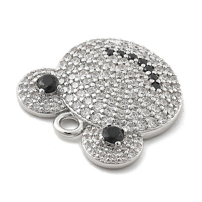 Brass Micro Pave Cubic Zirconia Pendants KK-L228-15P-1
