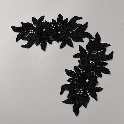 Polyester & Plastic Pearl & Rhinestone Ornament Accessories PATC-WH0008-104A-1