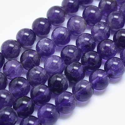 Natural Amethyst Beads Strands G-E481-03-10mm-1