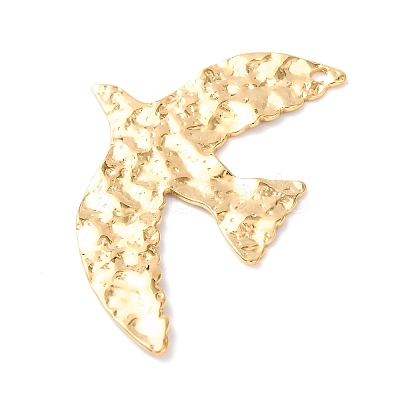 Hammered 304 Stainless Steel Pendants STAS-K317-01G-1