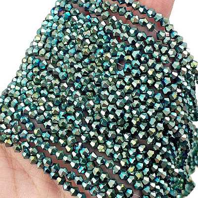 Transparent Electroplate Glass Beads Strands EGLA-A039-T3mm-UA06-1