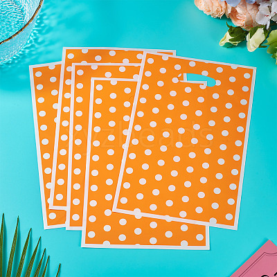Polka Dot PET Plastic Packing Bags with Die Cut Hole Handle ABAG-TADJ0002-001A-1
