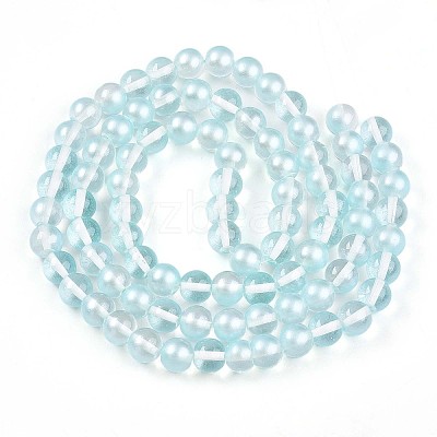 Baking Paint Transparent Glass Beads X1-DGLA-N011-10mm-05-1