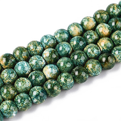 Baking Paint Glass Beads Strands DGLA-N016-6mm-07-1