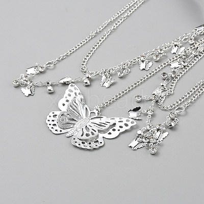 Alloy Sexy Elastic Multilayer Tassel Butterfly Leg Chain FIND-WH0152-847-1
