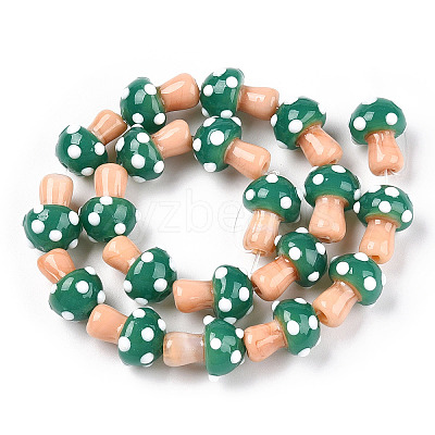 Handmade Lampwork Beads Strands LAMP-N024-09E-1