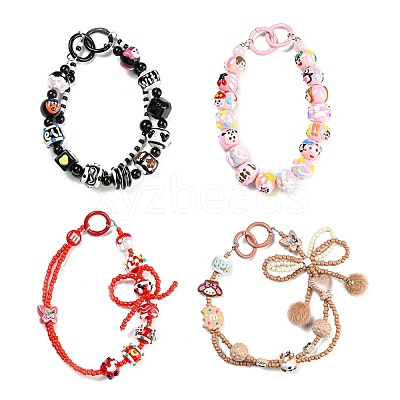 Hand Painted Acrylic with Enamel Beads MACR-K354-30-1
