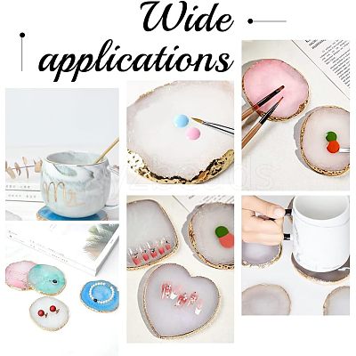 Resin Imitation Agate Coasters for Drinks MRMJ-CA0001-33-1
