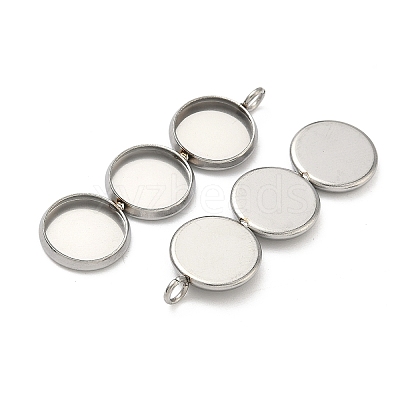 304 Stainless Steel Pendant Cabochon Settings STAS-K320-03B-P-1
