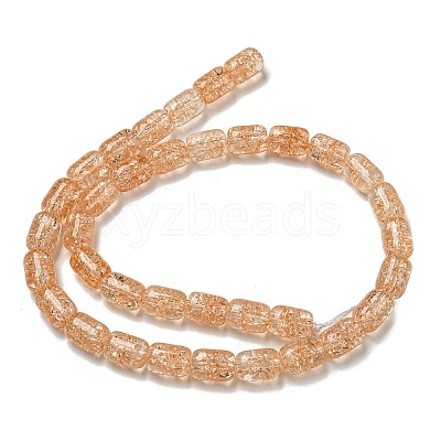 Transparent Crackle Glass Beads Strands GLAA-NH0001-04B-1