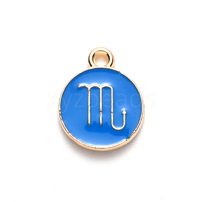 Alloy Enamel Pendants X-ENAM-S124-01B-02L-1