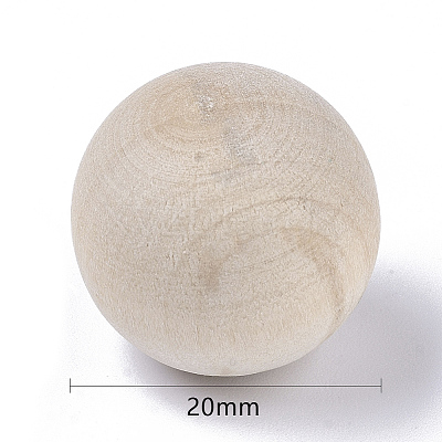 Natural Wooden Round Ball WOOD-T014-20mm-1