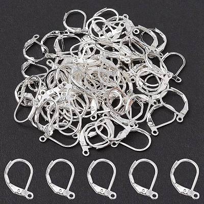 Brass Leverback Earring Findings KK-YW0002-05-1