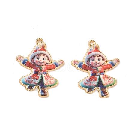 Christmas Alloy Enamel Pendants ENAM-K069-44A-G-1