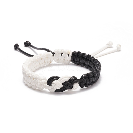 Waxed Polyester Braided Cord Bracelet BJEW-TA00166-1