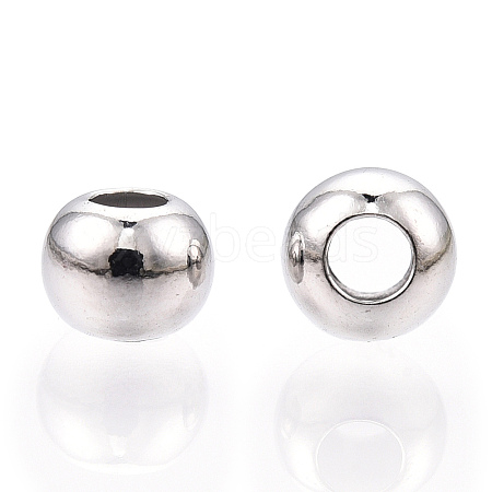 Rhodium Plated 925 Sterling Silver Beads STER-T007-12P-02-1