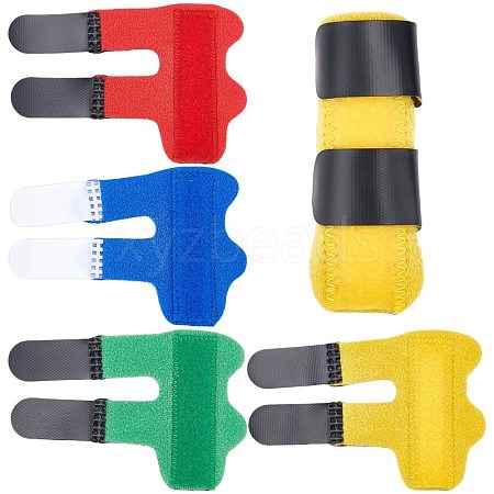 Adjustable 4Pcs 4 Color Finger Fracture Fixation Splint AJEW-GF0003-84A-1