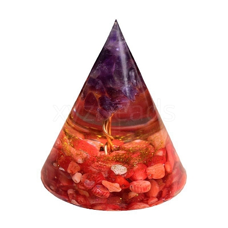 Orgonite Cone Resin Display Decorations PW-WG69020-01-1