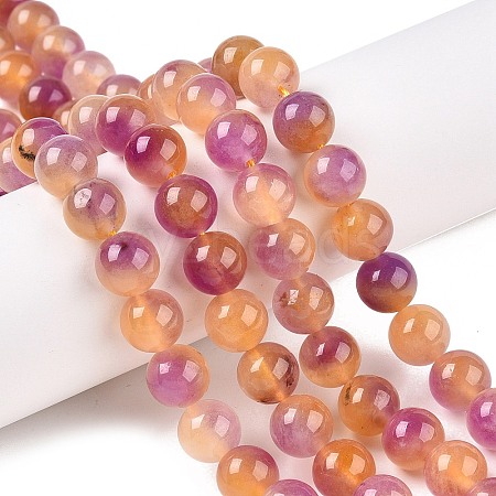 Dyed Natural White Jade Beads Strands G-T138-10mm-210-28-1