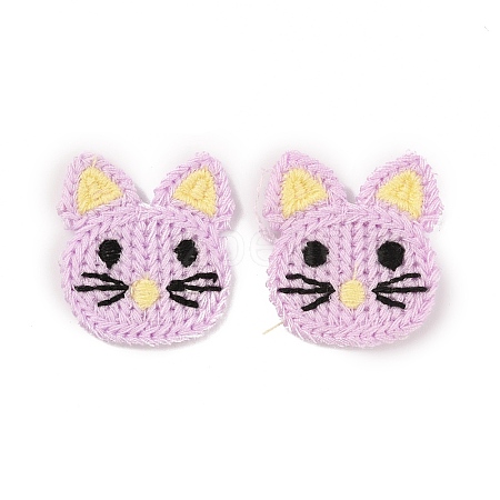 Animal Polyester Knitted Appliques DIY-WH0399-42A-1