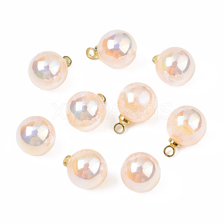 ABS Plastic Imitation Pearl Charms PACR-T015-01B-1