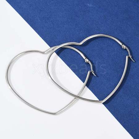 Tarnish Resistant 201 Stainless Steel Hoop Earrings X-EJEW-A052-11B-1