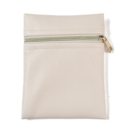 Imitation Leather Jewelry Storage Zipper Bags ABAG-G016-01C-02-1
