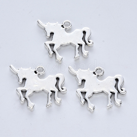 Tibetan Style Alloy Pendants TIBE-R316-016AS-RS-1