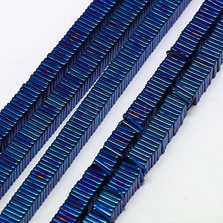 Electroplate Non-magnetic Synthetic Hematite Heishi Beads Strands X-G-J171A-4x4mm-07-1