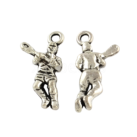 Tibetan Style Zinc Alloy Human Pendants TIBEP-R334-354AS-RS-1