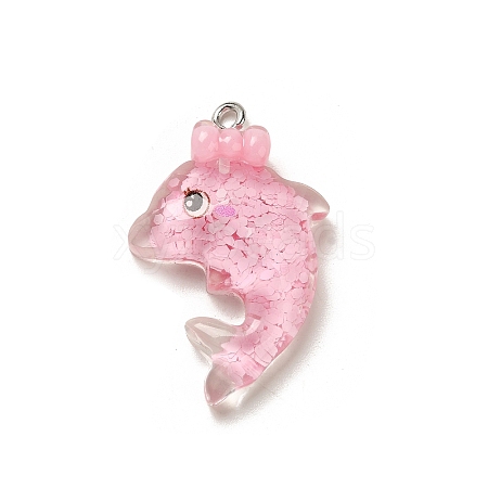 Marine Animal Series Resin Pendants RESI-Q012-01E-04-1