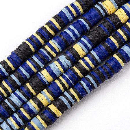 Handmade Polymer Clay Beads Strands CLAY-R089-6mm-T02B-33-1