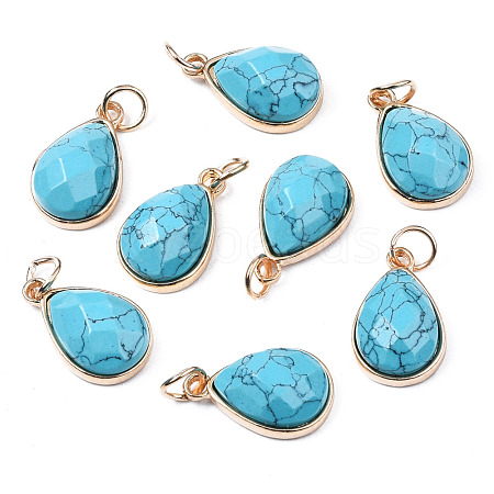 Synthetic Turquoise Pendants G-S359-364B-1