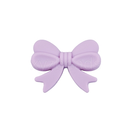 Bowknot Food Grade Silicone Beads PW-WG39907-06-1