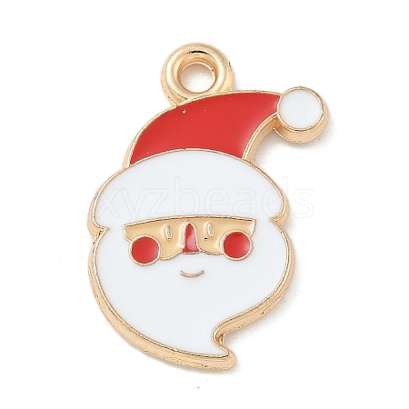 Christmas Alloy Enamel Pendants ENAM-K074-01G-03-1