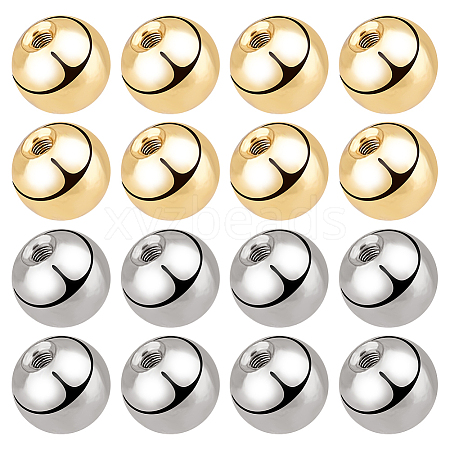 Beebeecraft 60Pcs 2 Colors Stainless Steel Ear Nuts STAS-BBC0003-34-1