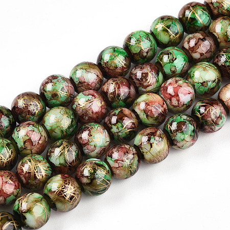 Baking Paint Glass Beads X1-DGLA-N003-10mm-B07-1