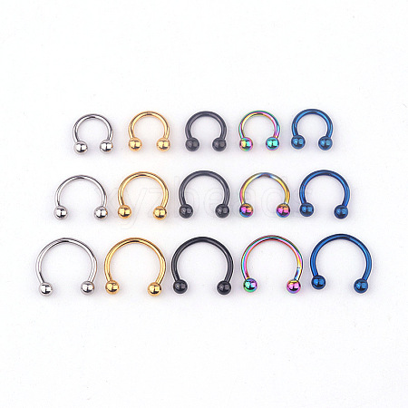 316L Surgical Stainless Steel Hoop Nose Rings for Women Men WGA64B5-04-1