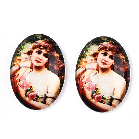 Glass Cabochons GGLA-T004-01-U-1