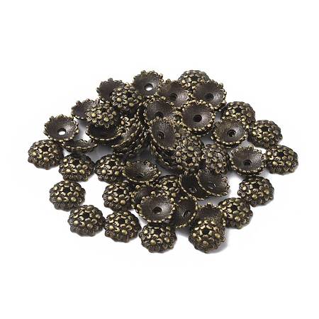 Tibetan Style Alloy Bead Caps MLF1650Y-NF-1