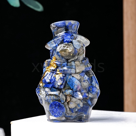 Natural Lapis Lazuli Resin Cover Sculpture Display Decorations PW-WGE8590-06-1