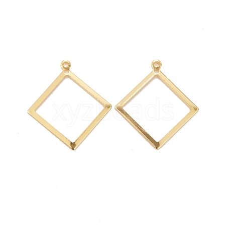 Rack Plating Eco-friendly Brass Pendants KK-D075-21G-RS-1