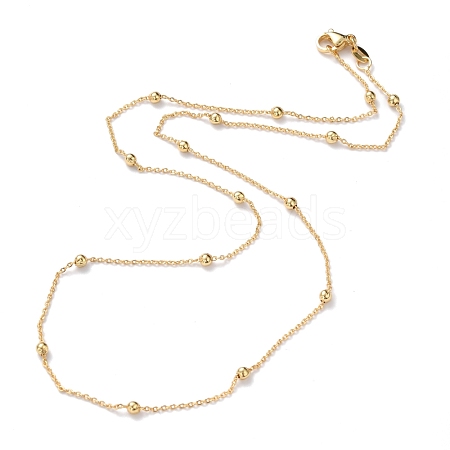 Brass Cable Chain Necklaces NJEW-I247-02G-1