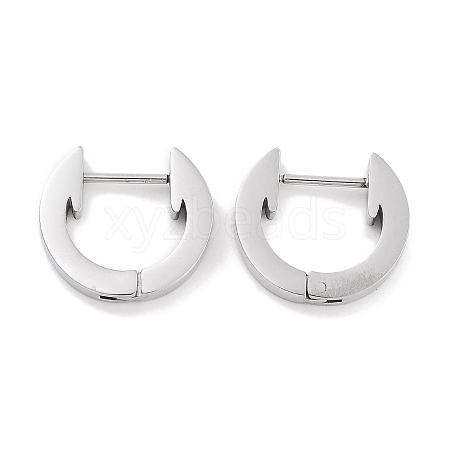 304 Stainless Steel Arrow Huggie Hoop Earrings for Women EJEW-C096-12P-1