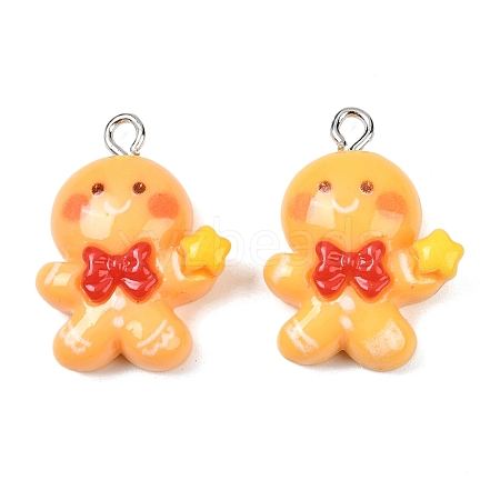 Christmas Opaque Resin Pendants RESI-I350-01B-1