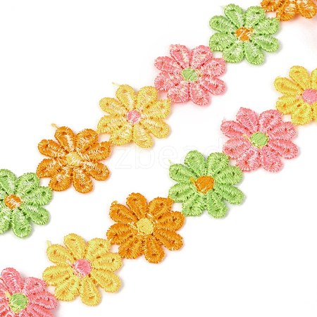 Daisy Flower Polyester Lace Trims OCOR-H109-06C-1