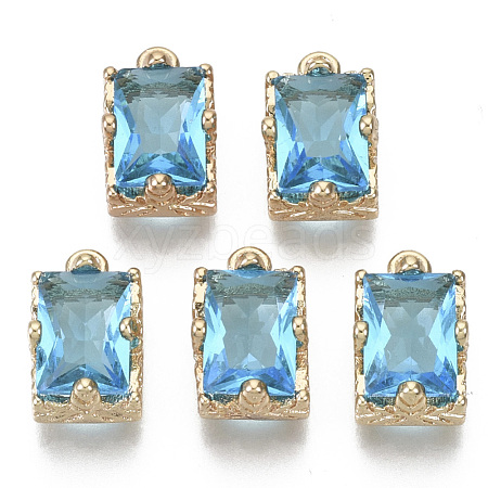 Glass Rhinestone Pendants GLAA-N038-20B-1