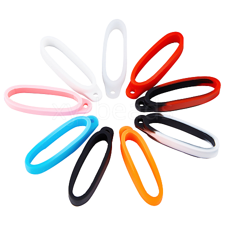 Gorgecraft 18Pcs 9 Colors Silicone Pendant SIL-GF0001-21-1